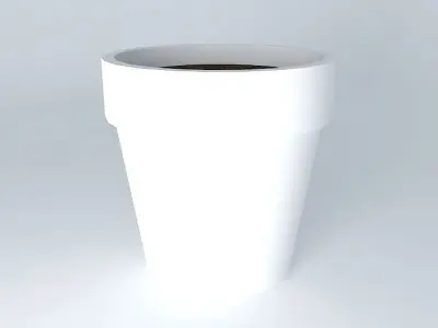Rounded pot with rim Free 3D model