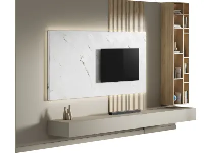Modern TV Wall 014 3D model