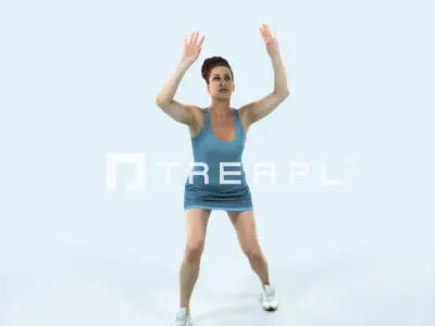 Yearn 11F Volleyball Overhead Sports Woman Low-poly 3D model