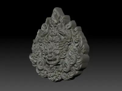Thai Ornament Decor Bas Relied 04 - 231005 3D print model