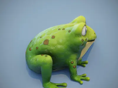 Cartoon Animated Frog Rabbit and Squirrel 3D Model Collection Low-poly 3D model