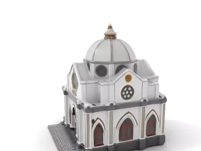 Classic Cathedral Architecture model pack Low-poly 3D model