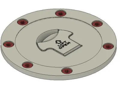 1to10 RC Scale Racing Fuel Tank Flat Version 3D print model