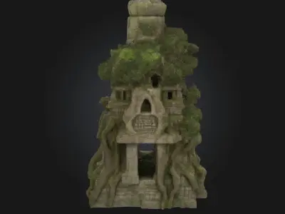 Temple in the Jungle  Lost Majesty Amid Natures Embrace 3D model