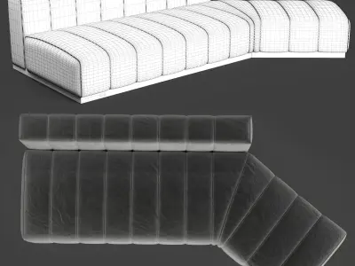 Luxury Ellitia interior Relax Launch Sofa 3D model