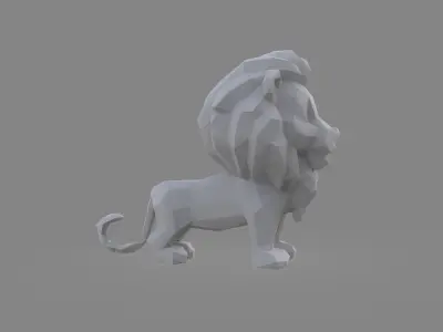 Lion Low poly Low-poly 3D model
