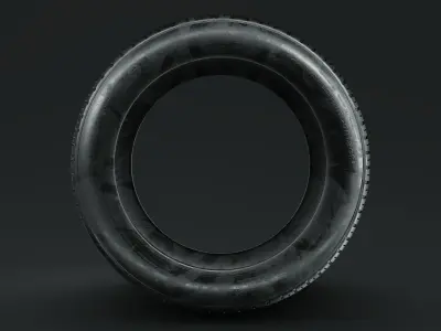 continental retro car tire 8k textures 3D model