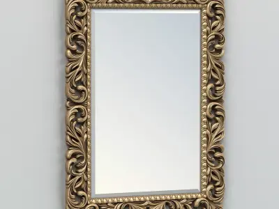 Rectangle mirror frame 001 3D model