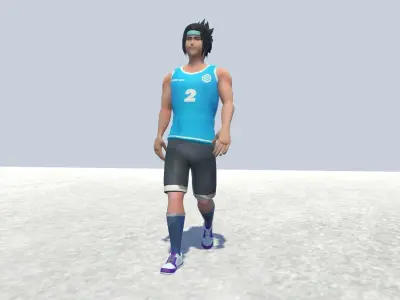Sports Guy -Basket ball - Volley-Ball player2  Low-poly 3D model