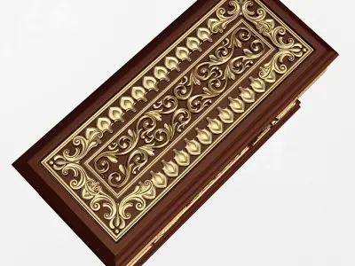 Chest 01 Red Low-poly 3D model