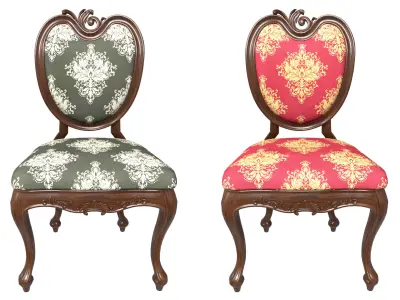 Classic carved chair 05 3D model