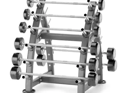Storage Racks Dumbbell Set 021 3D model