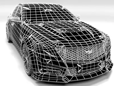 CADILLAC CTS CARBON Low-poly 3D model