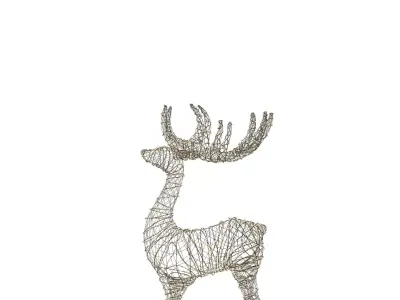 Ligyhting Deer Christmas Low-poly 3D model