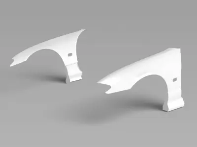 S15 Spec R Front Fender Exterior Surfaces - 3D Laser-Scanned 3D model
