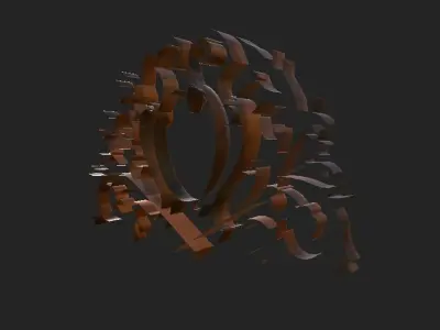 Classic Deco Ornament Low-poly 3D model