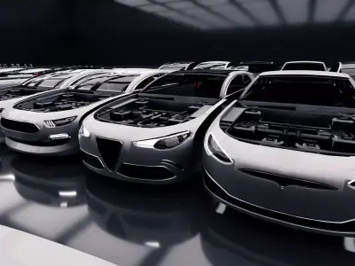 Modular Car Creation Tool Low-poly 3D model