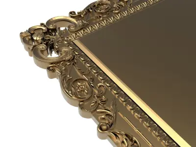 carved frame 3D model 12