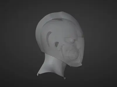 sci-fi helmet 3D model