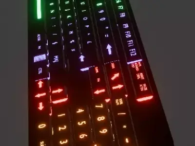 Gaming Keyboard RGB low poly game ready  Free low-poly 3D model
