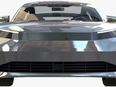 Electric car 3D model