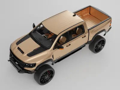 pickup truck  Low-poly 3D model