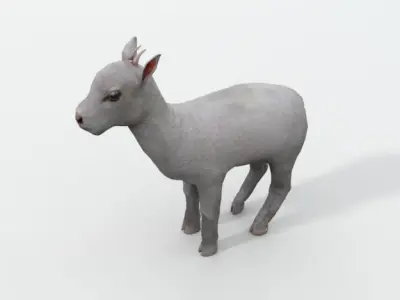 Little Goat Low-poly 3D model