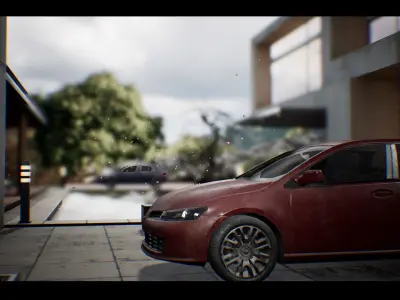 HatchBack Car Driveable Animated Realistic Low-poly 3D model