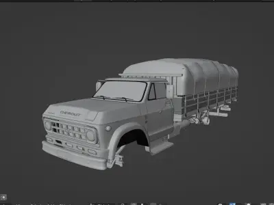  fbx obj 3xd mercedes Volkswagen chevrolet  Low-poly 3D model