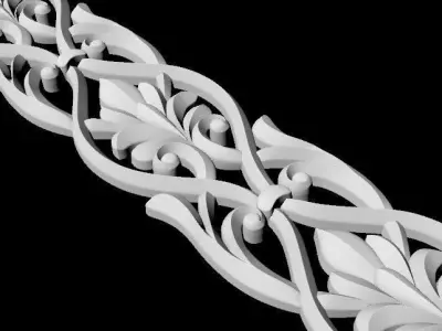 Central decor ornament for furniture 3D model 385
