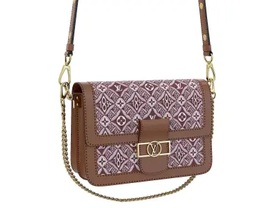 Louis Vuitton Dauphine Bag Red 1854 3D model