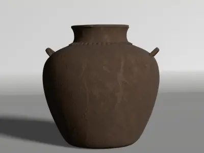 Terracotta pots with cracks  Free 3D model