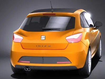 Seat Ibiza 2016 3door VRAY 3D model