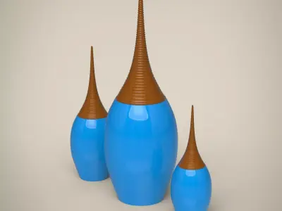 Vase set 3D model