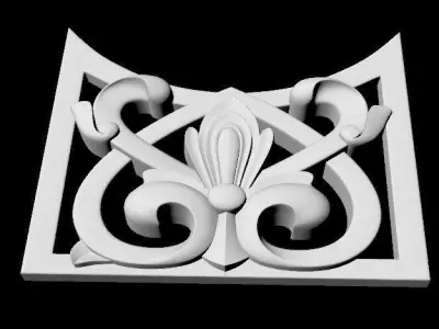 Central decor ornament for furniture 3D model 138