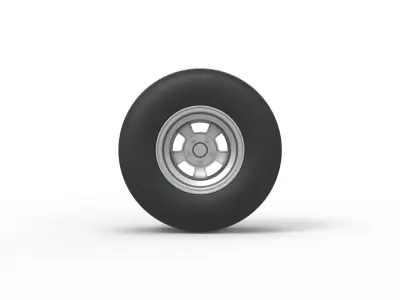 Rear wheel of vintage dragster Scale 1 to 25 3D print model
