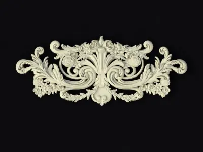 Central decor ornament for furniture 3D model 1053