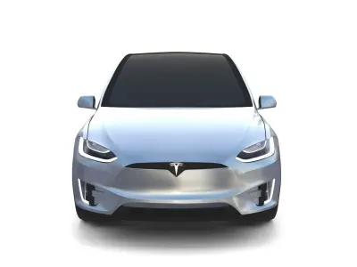 Tesla Model X Silver 3D model