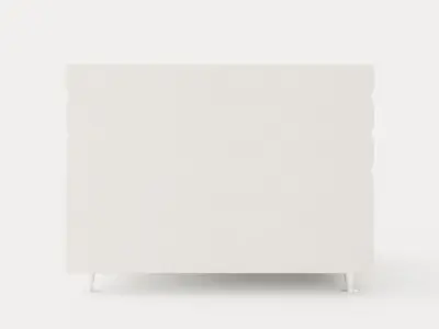 Celine Complete Bed Package 160x200 Velvet Beige Low-poly 3D model