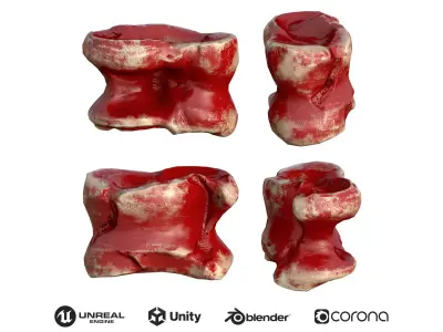 Asyq Red  Bone Low-poly 3D model