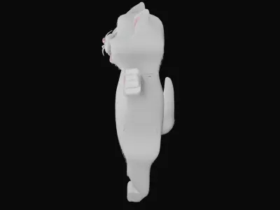 Cartoon Cat 3D Model -Multiple Texture Variations with Hair Mesh Low-poly 3D model