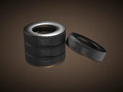 wheels without disks Free low-poly 3D model