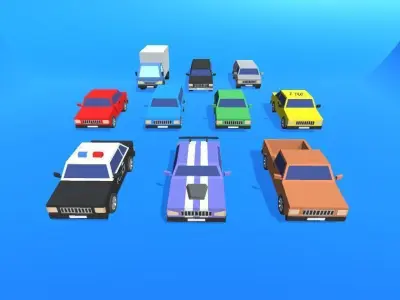 Low Poly Vehicles - Cars Pack Low-poly 3D model