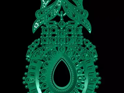 free full jewelry pear pendant  Free 3D print model