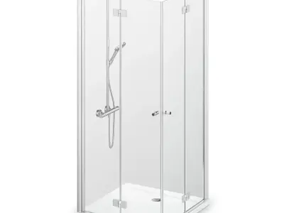 Radaway Nes Brushed Nickel Shower 3 3D model