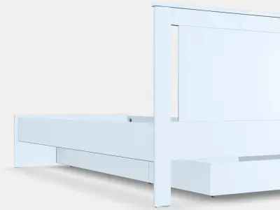 SONGESAND Bed frame with 2 bed drawers Low-poly 3D model