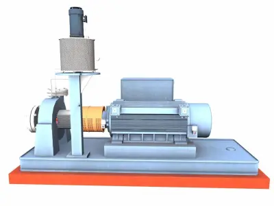 Boiler Pump Low-poly 3D model