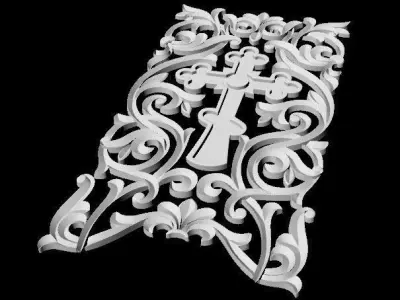 Central decor ornament for furniture 3D model 277