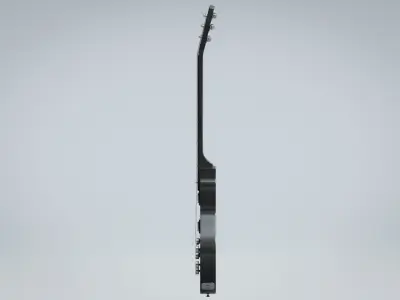 Guitar Gibson Black 3D Model Free 3D model