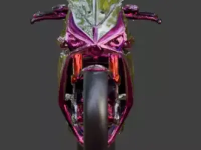 Luxury Cyberpunk Motorcycle 3D Model Low-poly 3D model